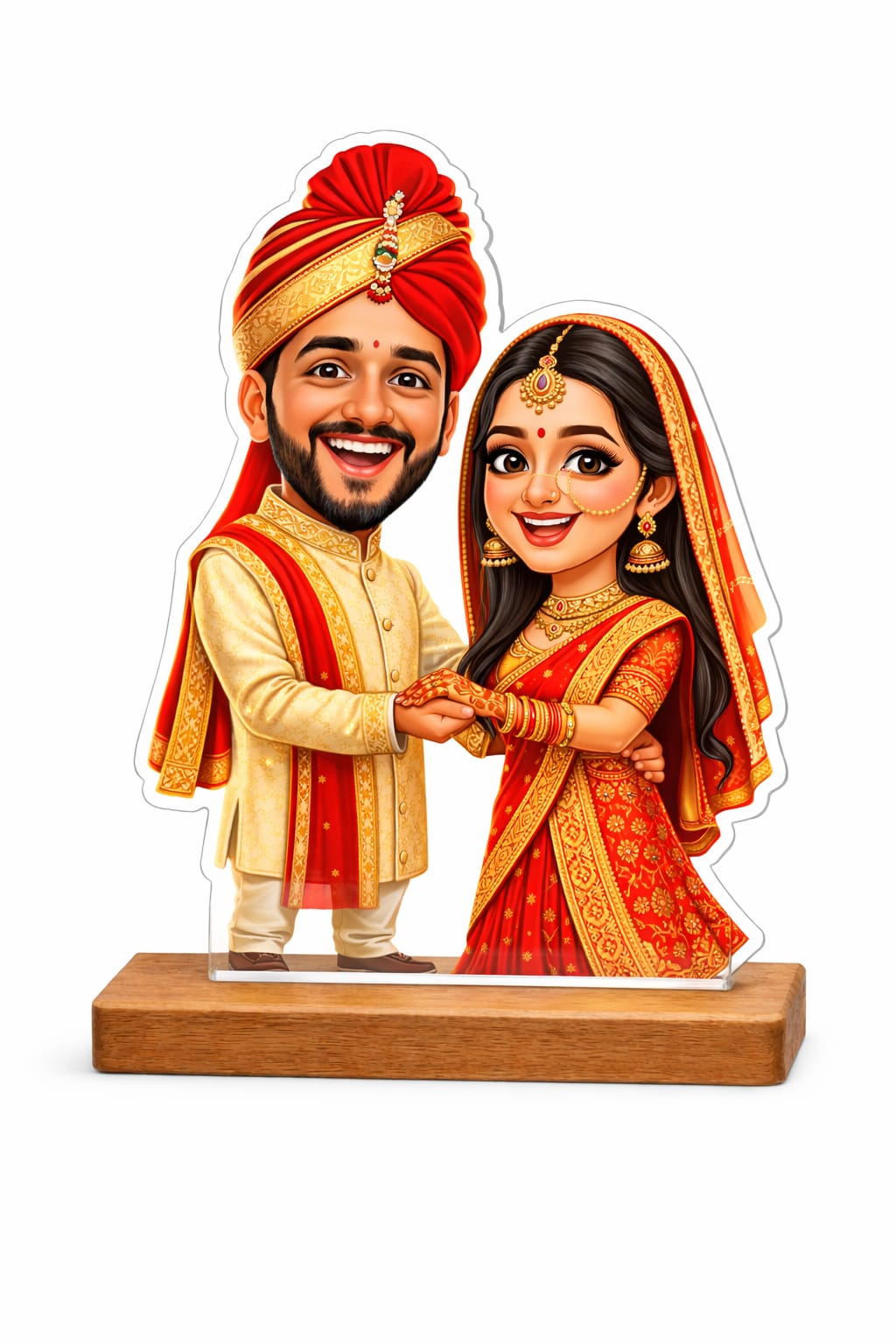 Personalized Cartoon Portrait on Acrylic – Custom Caricature Gift