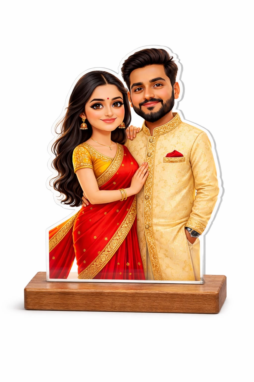 Personalized Cartoon Portrait on Acrylic – Custom Caricature Gift