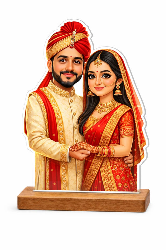 Personalized Cartoon Portrait on Acrylic – Custom Caricature Gift